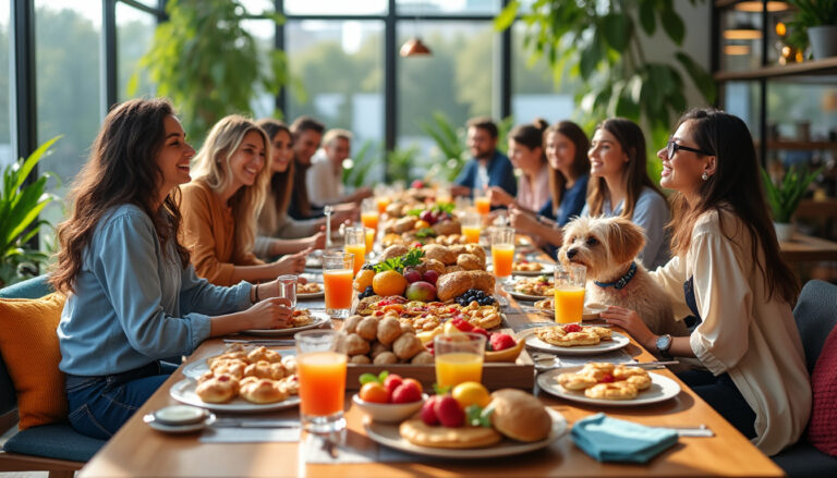 Le vendredi, un jour spécial en entreprise : brunch gratuit, accueil des chiens et absence de réunions