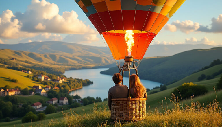 offrez à vos proches un vol en montgolfière, une expérience inoubliable qui les élèvera au-dessus des paysages magnifiques. idéal pour célébrer une occasion spéciale ou simplement pour vivre un moment unique, cette aventure dans les cieux promet des souvenirs gravés à jamais.