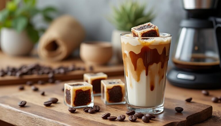 découvrez comment préparer des iced lattes parfaits chez vous avec nos glaçons de café, pour une boisson riche en saveurs sans dilution.